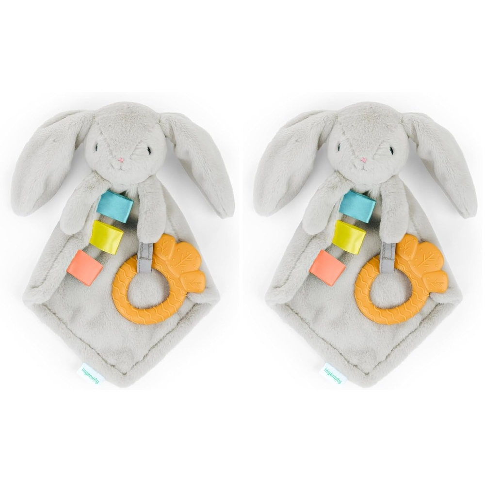 image:imageIngenuity Cozy Sylvi Plush Lovey Baby Teether  Soothe Gums  Self Soothing  Plush Bunny  Ages 0MOveja