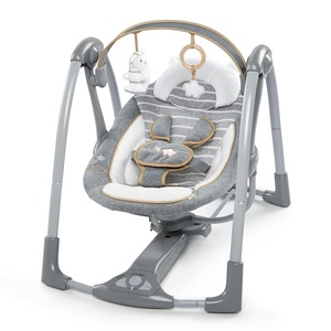 Ingenuity ConvertMe Swing-2-Seat, 5 Swing Modes, Vibrations, Music, USB PowerAdapt Cord,-Toy Bar – Wynn(Bella Teddy)