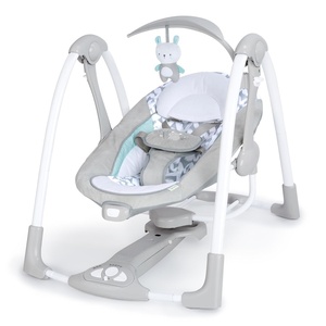 Ingenuity ConvertMe Swing-2-Seat, 5 Swing Modes, Vibrations, Music, USB PowerAdapt Cord,-Toy Bar – Wynn(Raylan)