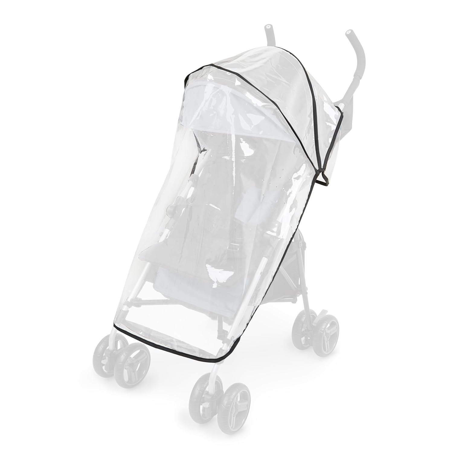 image:imageIngenuity 3D Mini Stroller Rain Cover Baby Weather Shield for Rain Wind amp Snow Fits 3D Mini Strollers Vented Airflow Clear Visibility Easy Install amp Storage ClearRaincover