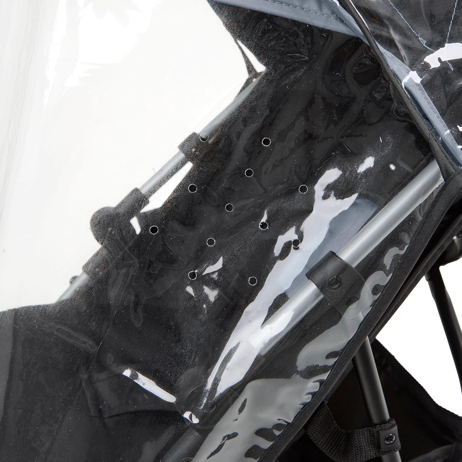 image:imageIngenuity 3D Mini Stroller Rain Cover Baby Weather Shield for Rain Wind amp Snow Fits 3D Mini Strollers Vented Airflow Clear Visibility Easy Install amp Storage ClearRaincover