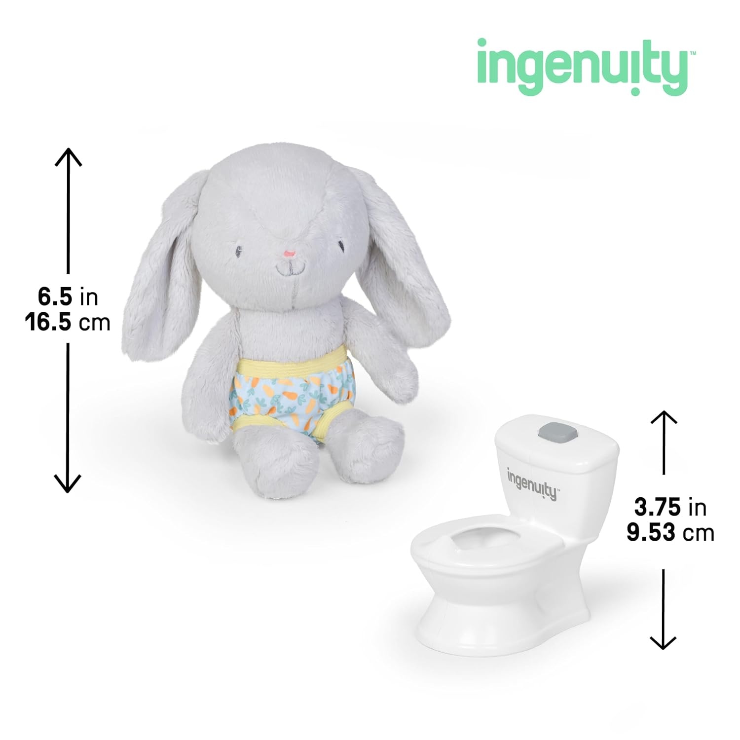 image:imageIngenuity Sylvi Potty Training Kit with Plush Toy and Mini Potty Storybook Sticker Chart amp Parent Guide Playful Toddler Potty Training SetSylvi Kit