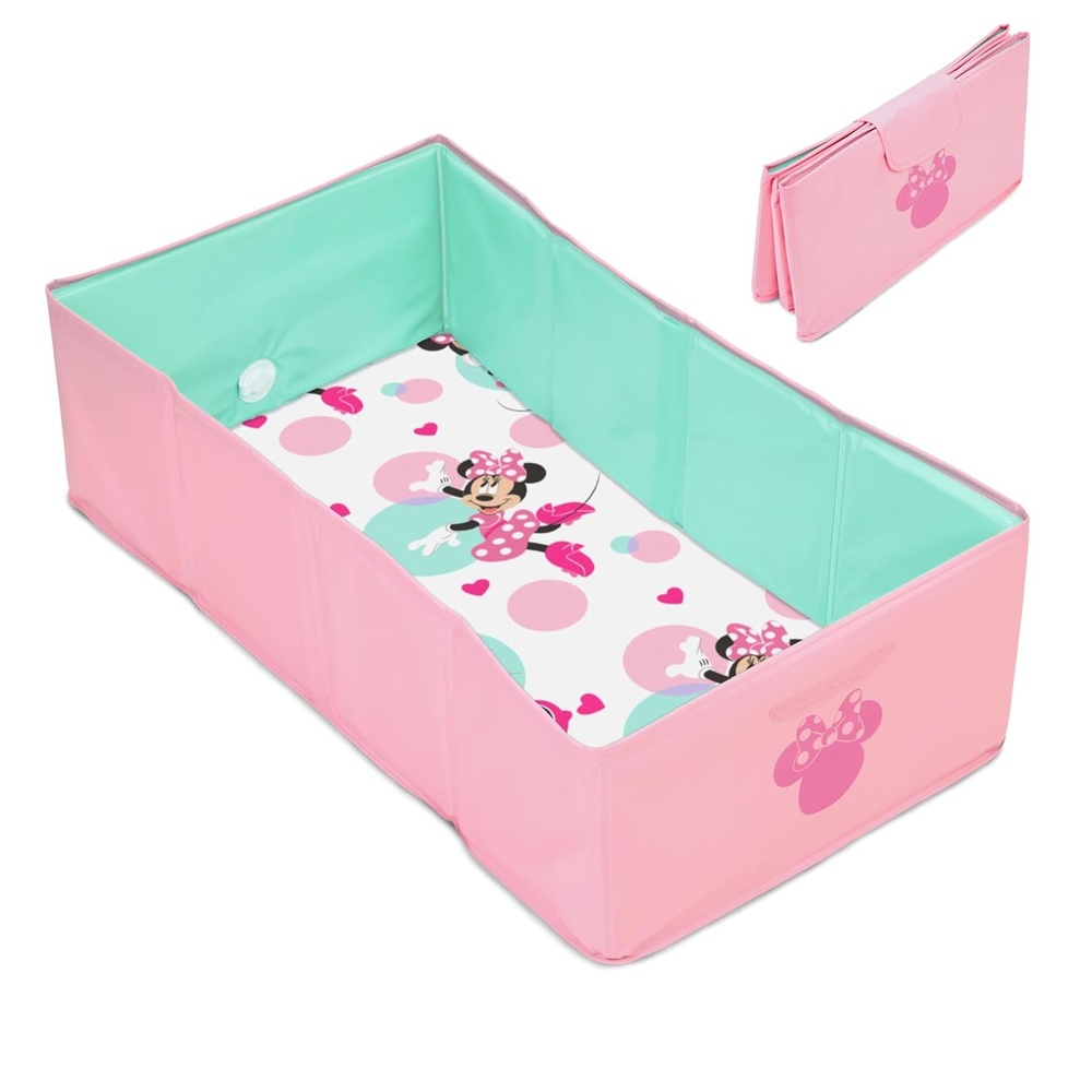 image:imageDisney Baby Minnie Mouse Tuckaway Toddler Folding Tub Converts Shower to Bathtub Folds to Store Easy to Clean Portable Baby Bathtub for Travel 12M5YPink Green