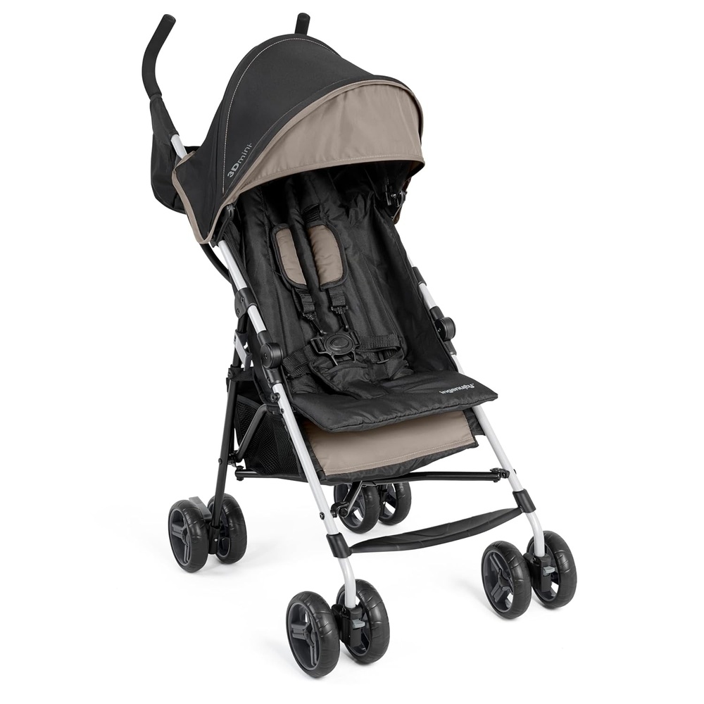 image:imageIngenuity 3D Mini Stroller Rain Cover Baby Weather Shield for Rain Wind amp Snow Fits 3D Mini Strollers Vented Airflow Clear Visibility Easy Install amp Storage  ClearCashew Tan