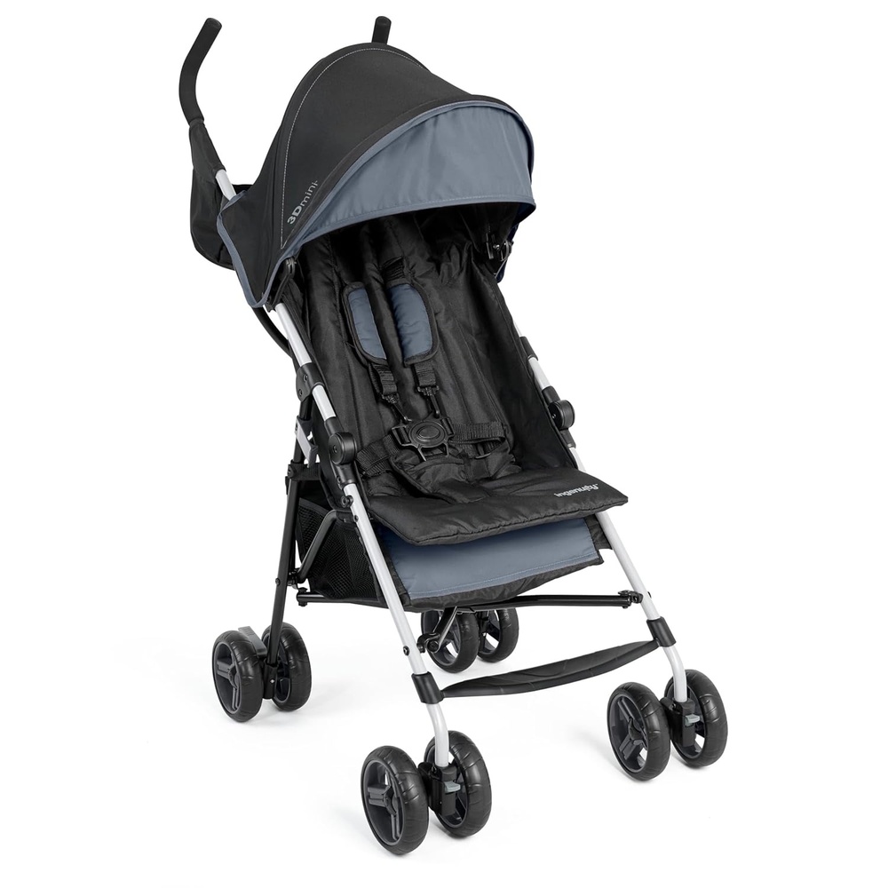 image:imageIngenuity 3D Mini Stroller Rain Cover Baby Weather Shield for Rain Wind amp Snow Fits 3D Mini Strollers Vented Airflow Clear Visibility Easy Install amp Storage  ClearSlate Grey