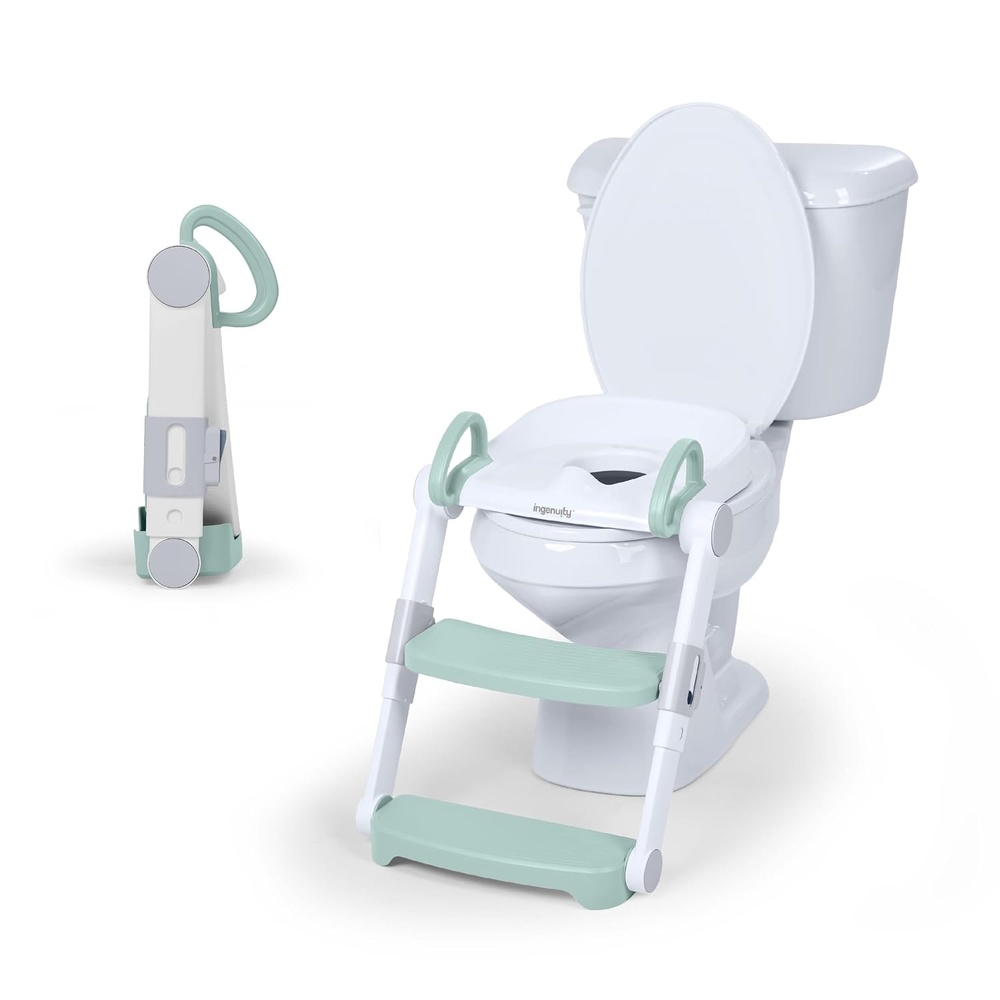 image:imageIngenuity Sylvi Potty Training Kit with Plush Toy and Mini Potty Storybook Sticker Chart amp Parent Guide  Playful Toddler Potty Training SetFoldaway Ladder