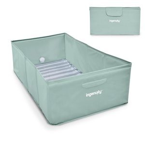 Disney Baby Minnie Mouse Tuckaway Toddler Folding Tub, Converts Shower to Bathtub, Folds to Store, Easy to Clean, Portable Baby Bathtub for Travel, 12M-5Y(Green)