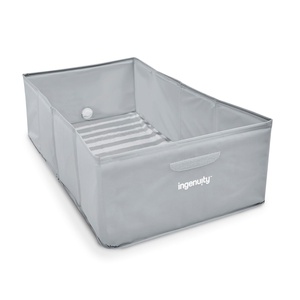 Disney Baby Minnie Mouse Tuckaway Toddler Folding Tub, Converts Shower to Bathtub, Folds to Store, Easy to Clean, Portable Baby Bathtub for Travel, 12M-5Y(Gray)