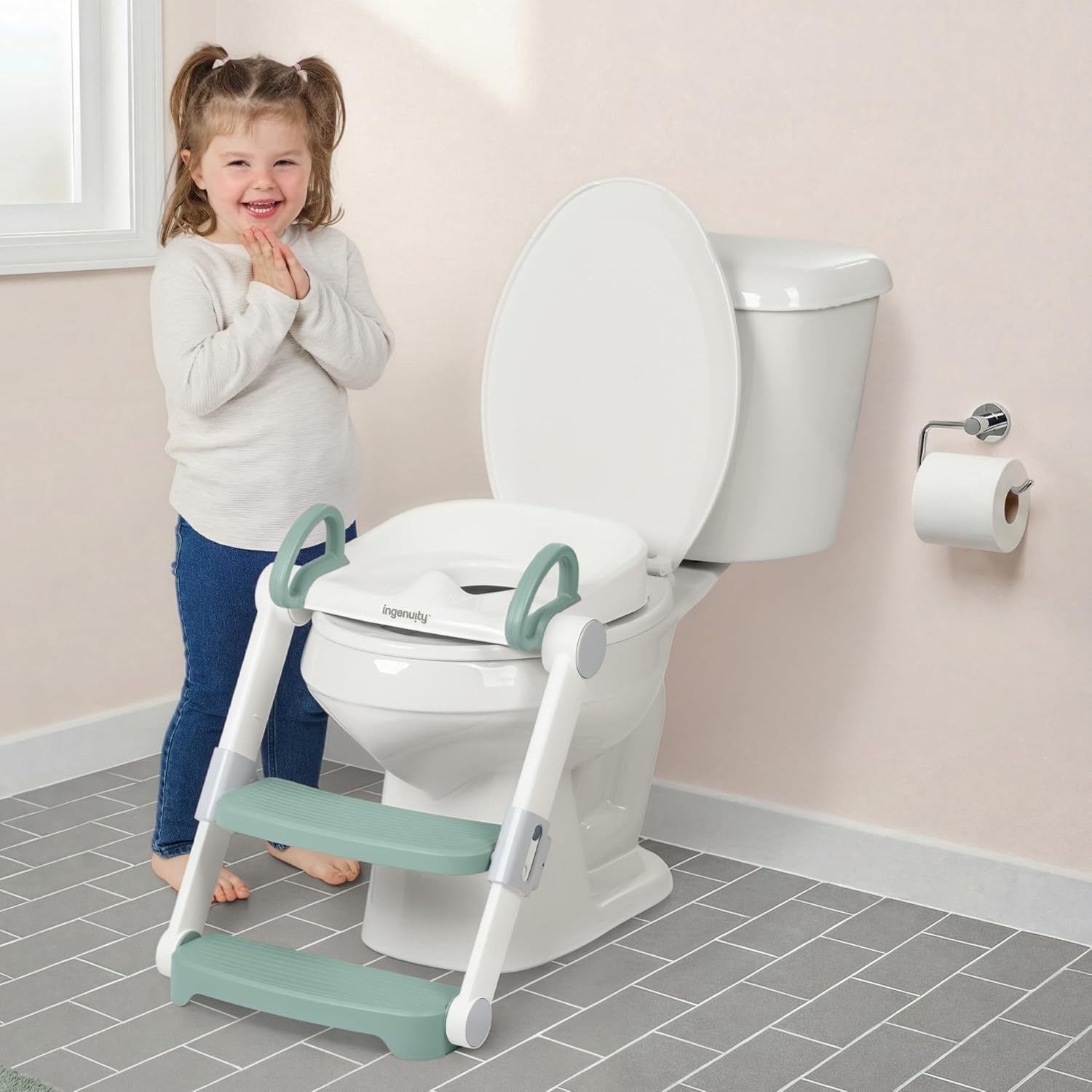 image:imageIngenuity My Size Potty Training Toilet Kit with Sylvi Potty Training BookFoldaway Ladder