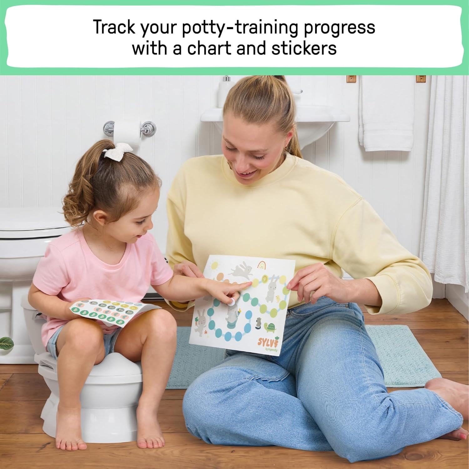 image:imageIngenuity My Size Potty Training Toilet Kit with Sylvi Potty Training BookPotty Sylvi Kit