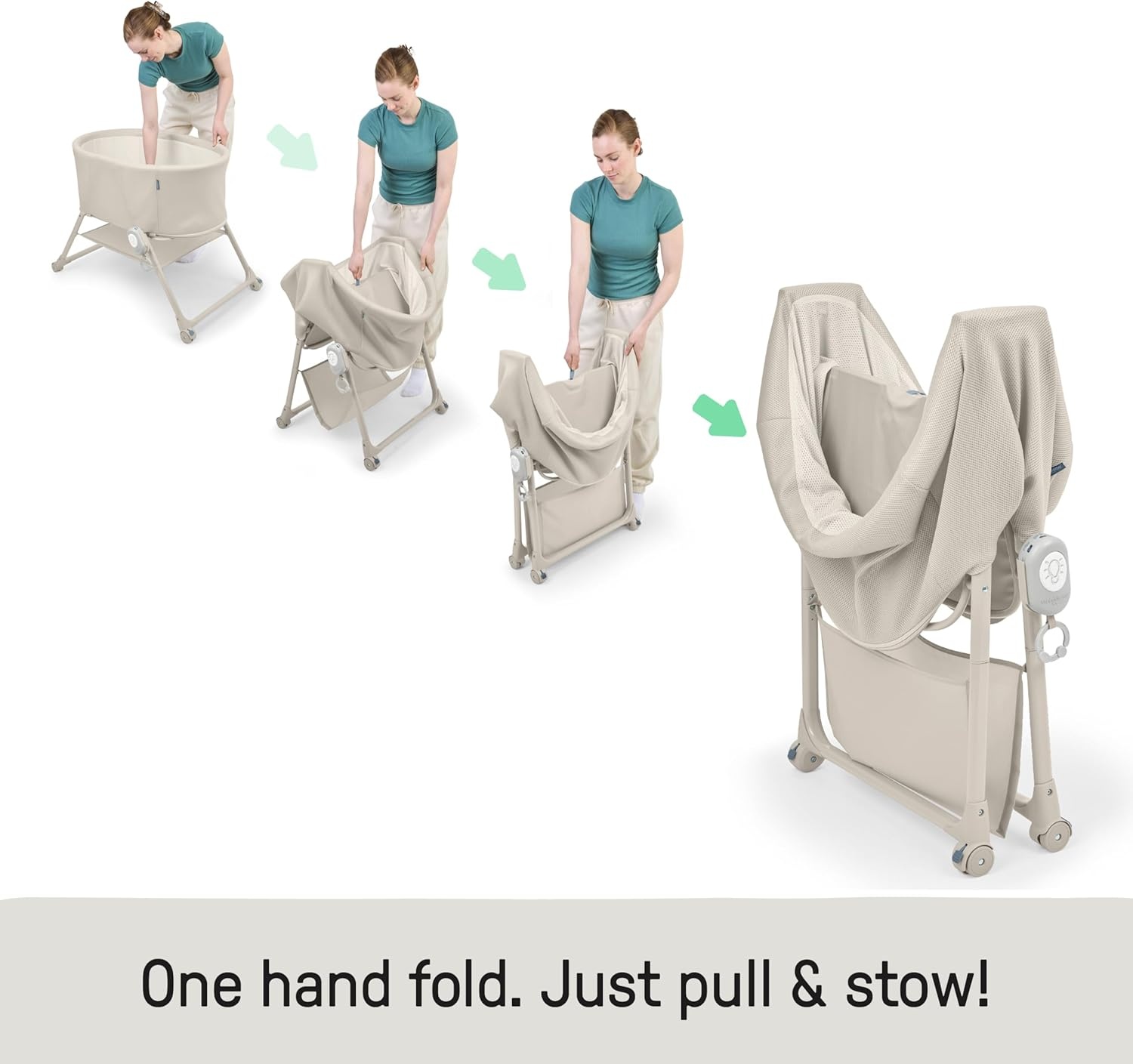 image:imageSwaddleMe by Ingenuity Swaddle amp Secure Sleep System Stage 1 Newborn Replacement Swaddle Pod Without Strap 02 MonthsSnooze Stow Bassinet Sand