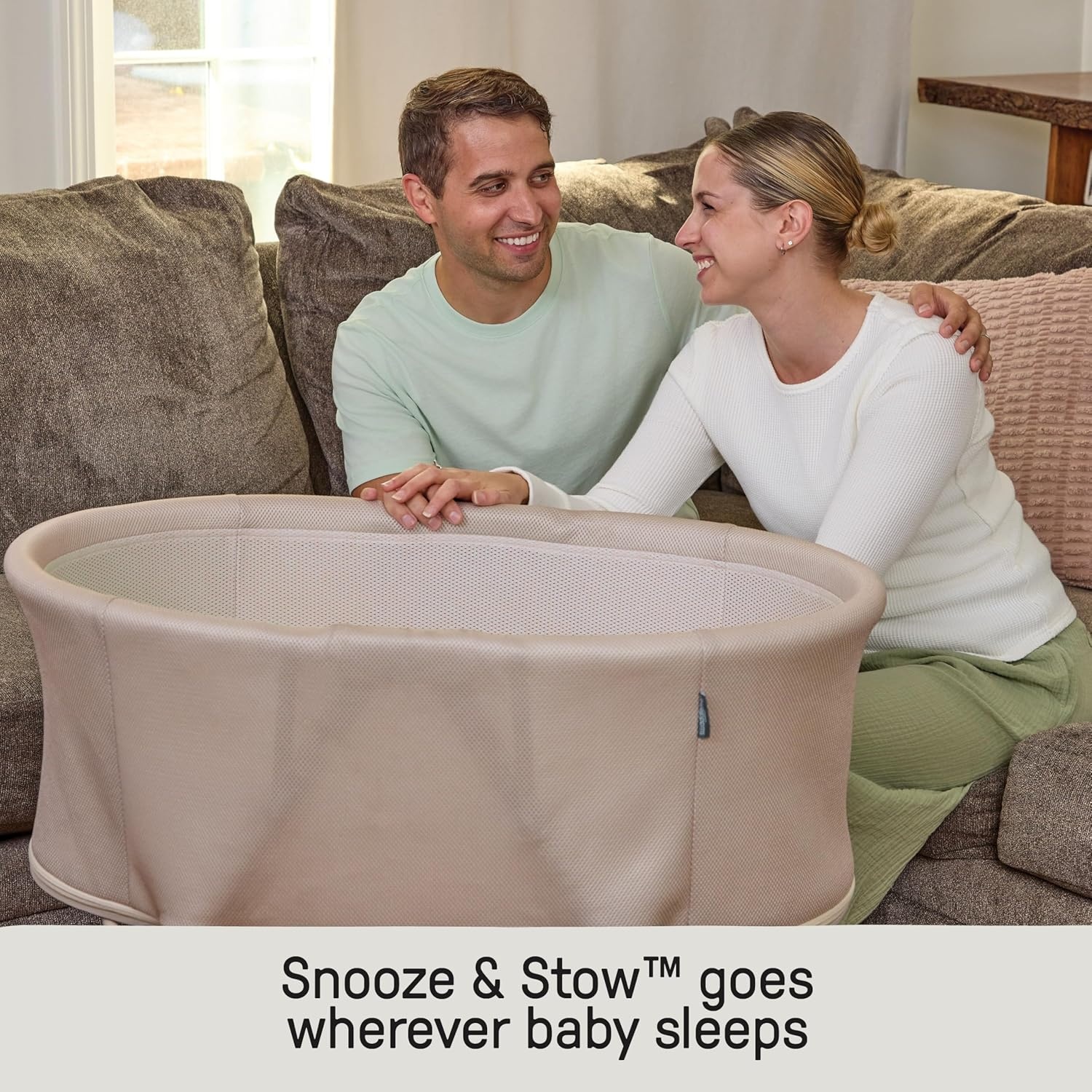 image:imageSwaddleMe by Ingenuity Swaddle amp Secure Sleep System Stage 1 Newborn Replacement Swaddle Pod Without Strap 02 MonthsSnooze Stow Bassinet Sand