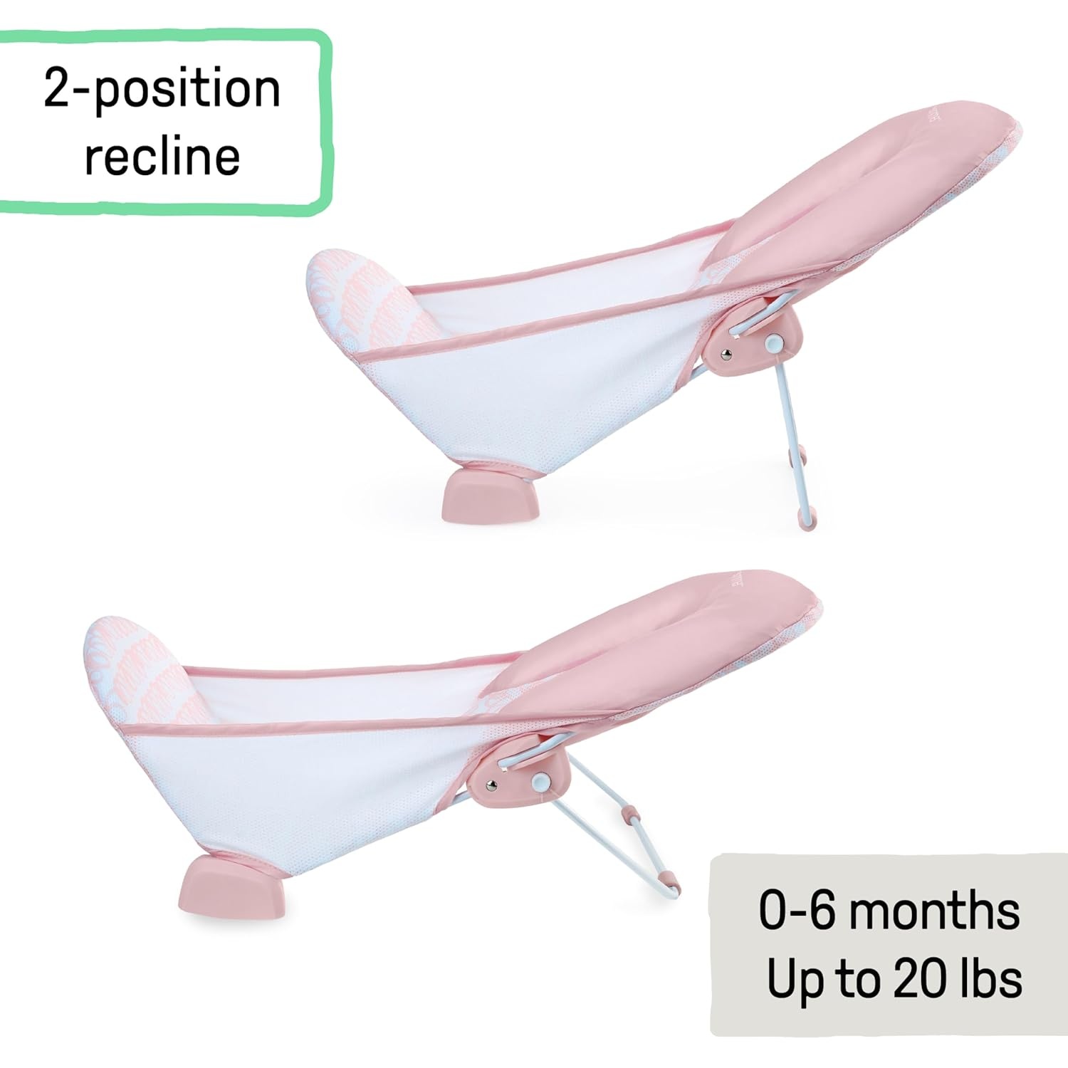 image:imageIngenuity Tuckaway Toddler Folding Tub amp Foldaway 2Position Baby Bath Seat Portable Bathtub for Travel Adjustable Support for Sink or Shower Easy to Clean Ages 05 YearsPink