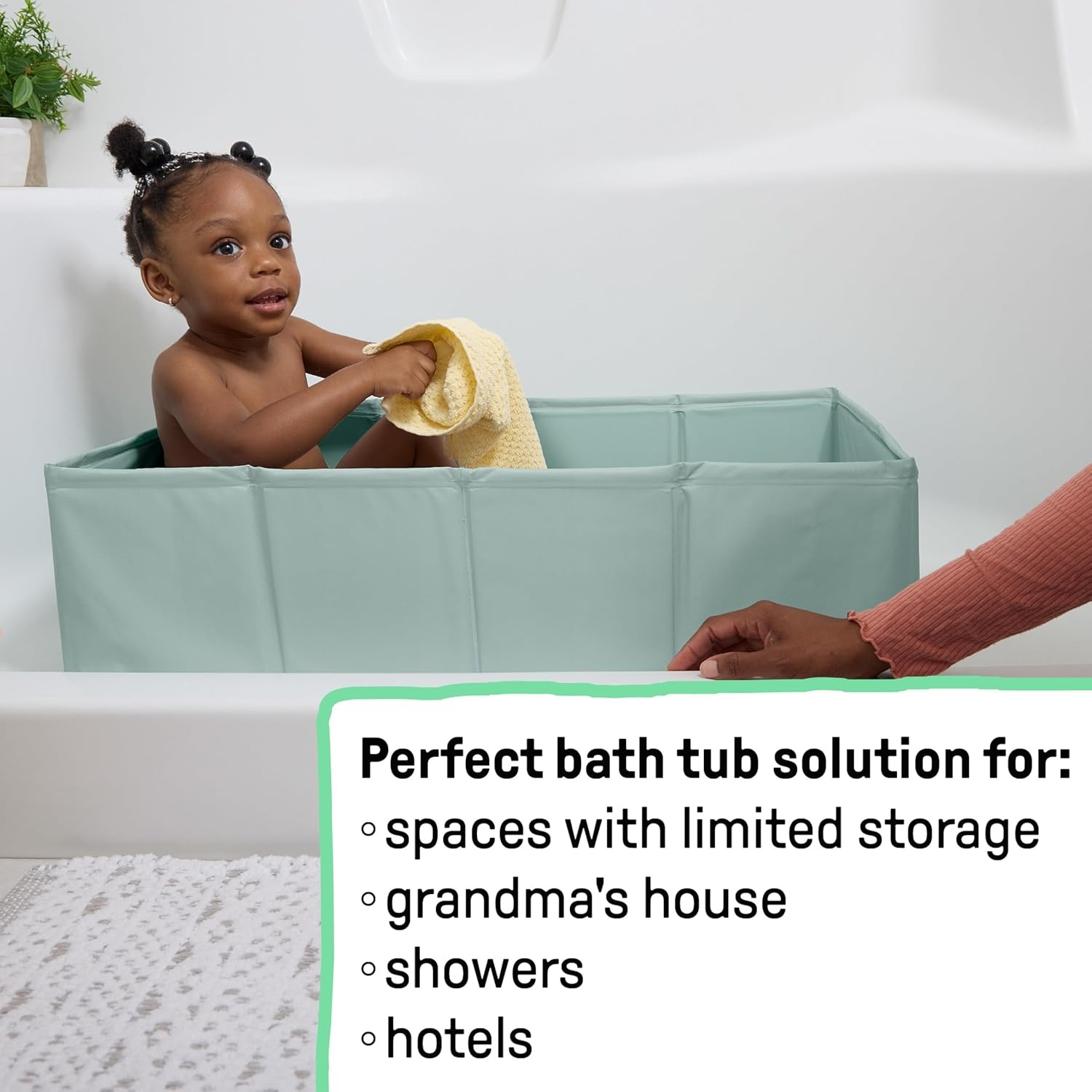 image:imageIngenuity Tuckaway Toddler Folding Tub amp Foldaway 2Position Baby Bath Seat Portable Bathtub for Travel Adjustable Support for Sink or Shower Easy to Clean Ages 05 YearsPink