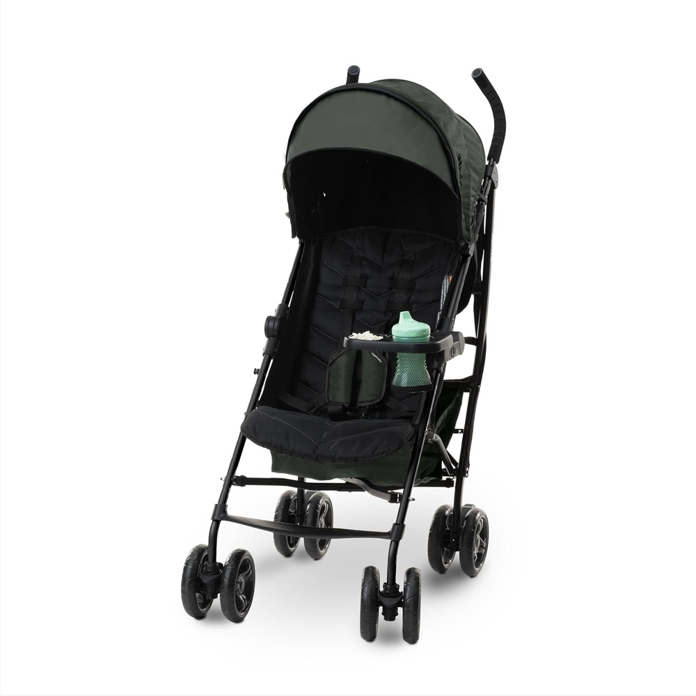 image:imageIngenuity 3Dlite Jewel Convenience Stroller  Lightweight Folding Stroller with Car Seat Compatibility ExtraLarge Canopy amp StorageDark Green