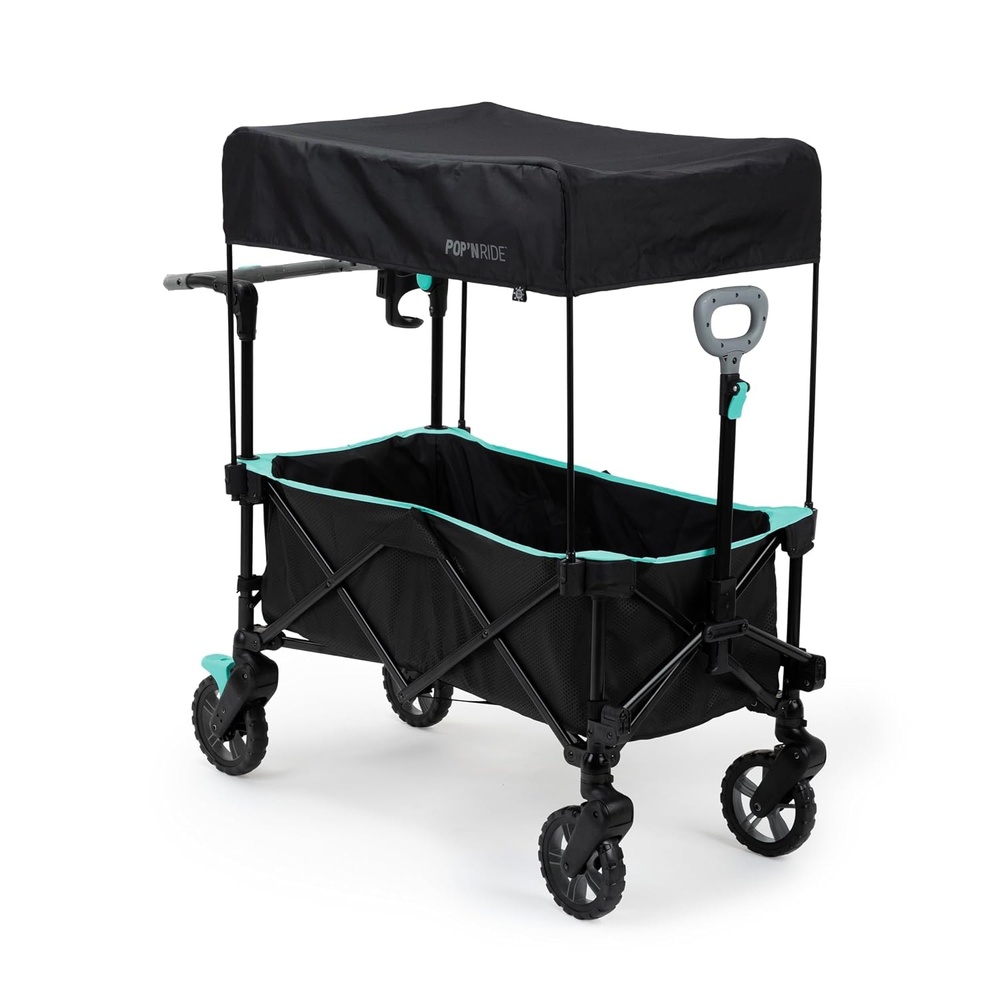 image:imageIngenuity Ingenuity Pop N Ride Lightweight Stroller Wagon FacetoFace Seats for 2 with 3Point Harnesses amp Sun Canopy
