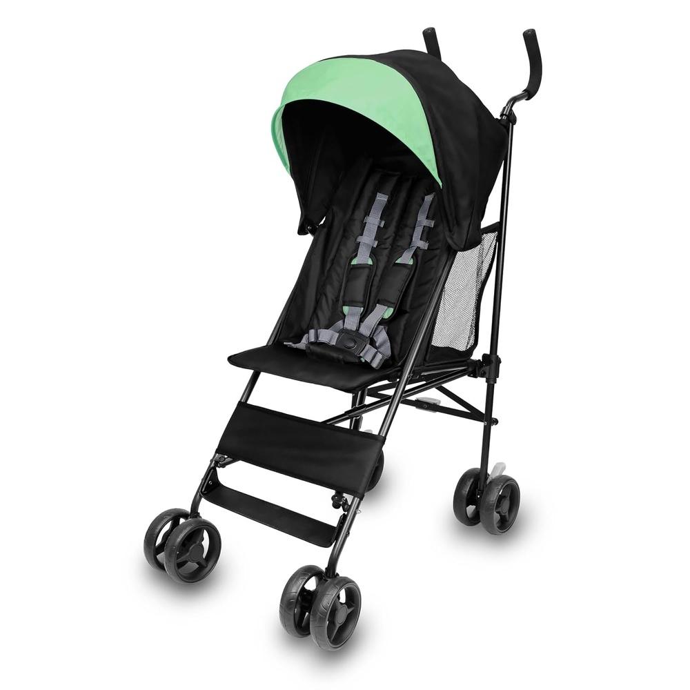 image:imageIngenuity ity by Ingenuity Smooth Stroll Convenience Stroller Lightweight with Aluminum Frame Large Seat Area 2 Position Recline Extra Large Storage Basket  for TravelBlack
