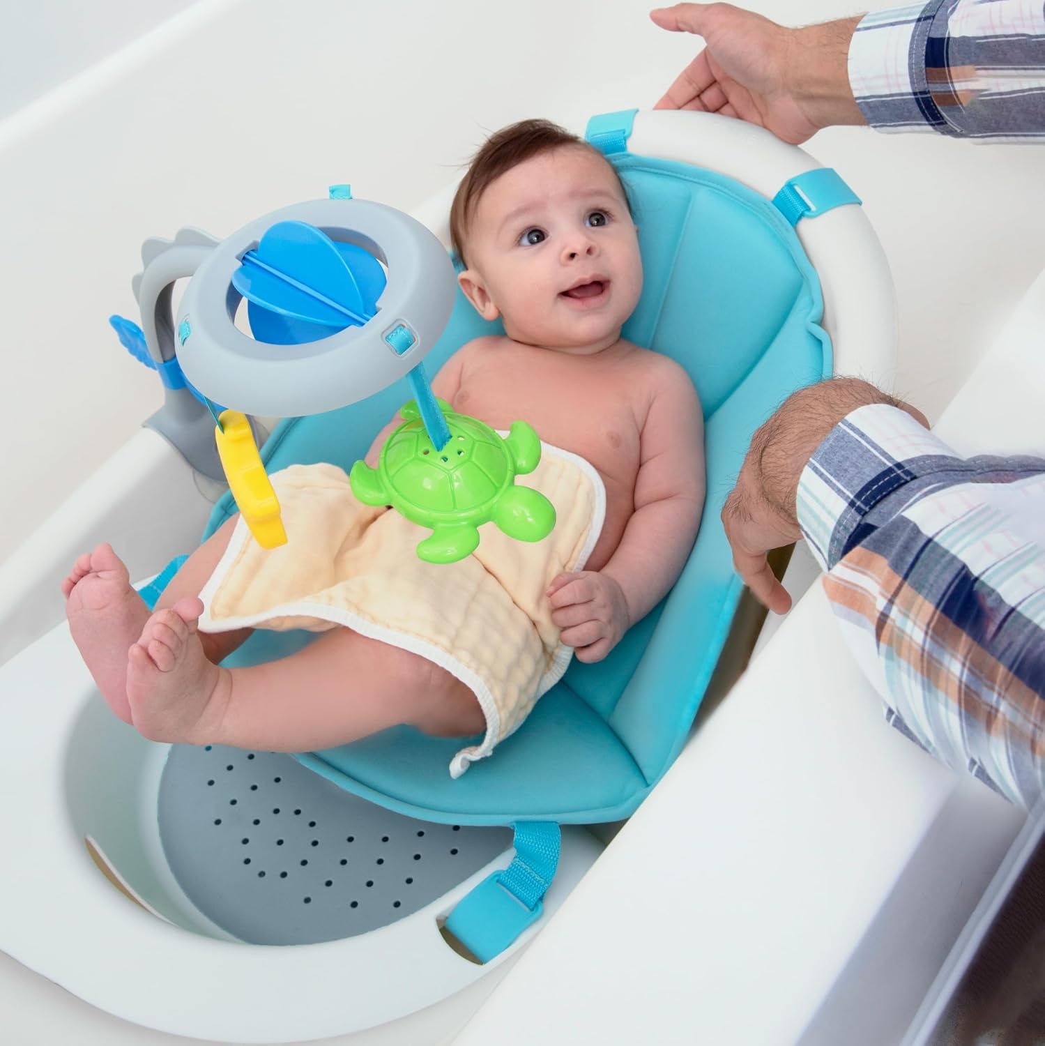 image:imageIngenuity Gentle Support MultiStage Tub With Toys Newborn to Toddler Adjustable Full Coverage Sling Supportive Seat 0MGentle Support