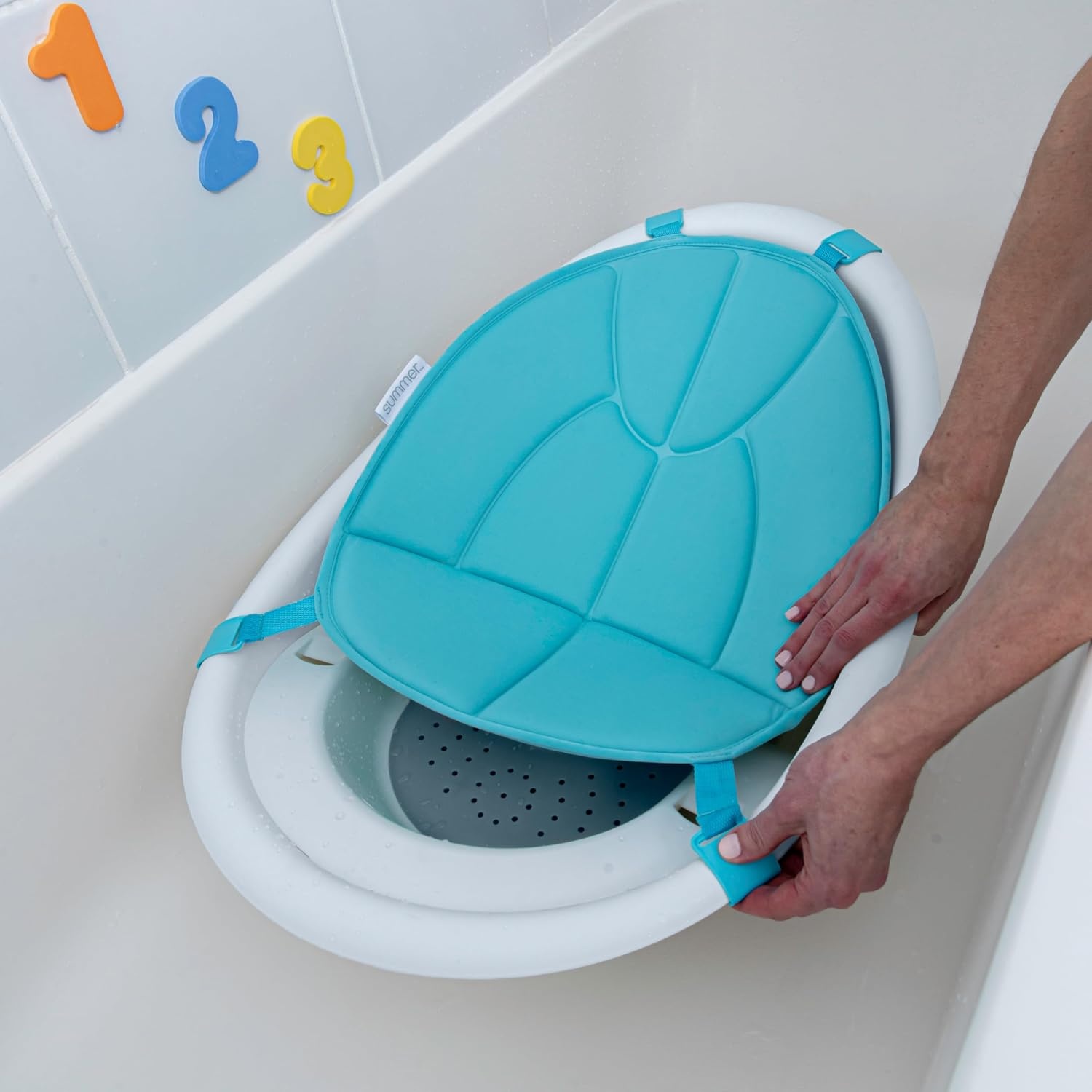 image:imageIngenuity Gentle Support MultiStage Tub With Toys Newborn to Toddler Adjustable Full Coverage Sling Supportive Seat 0MGentle Support