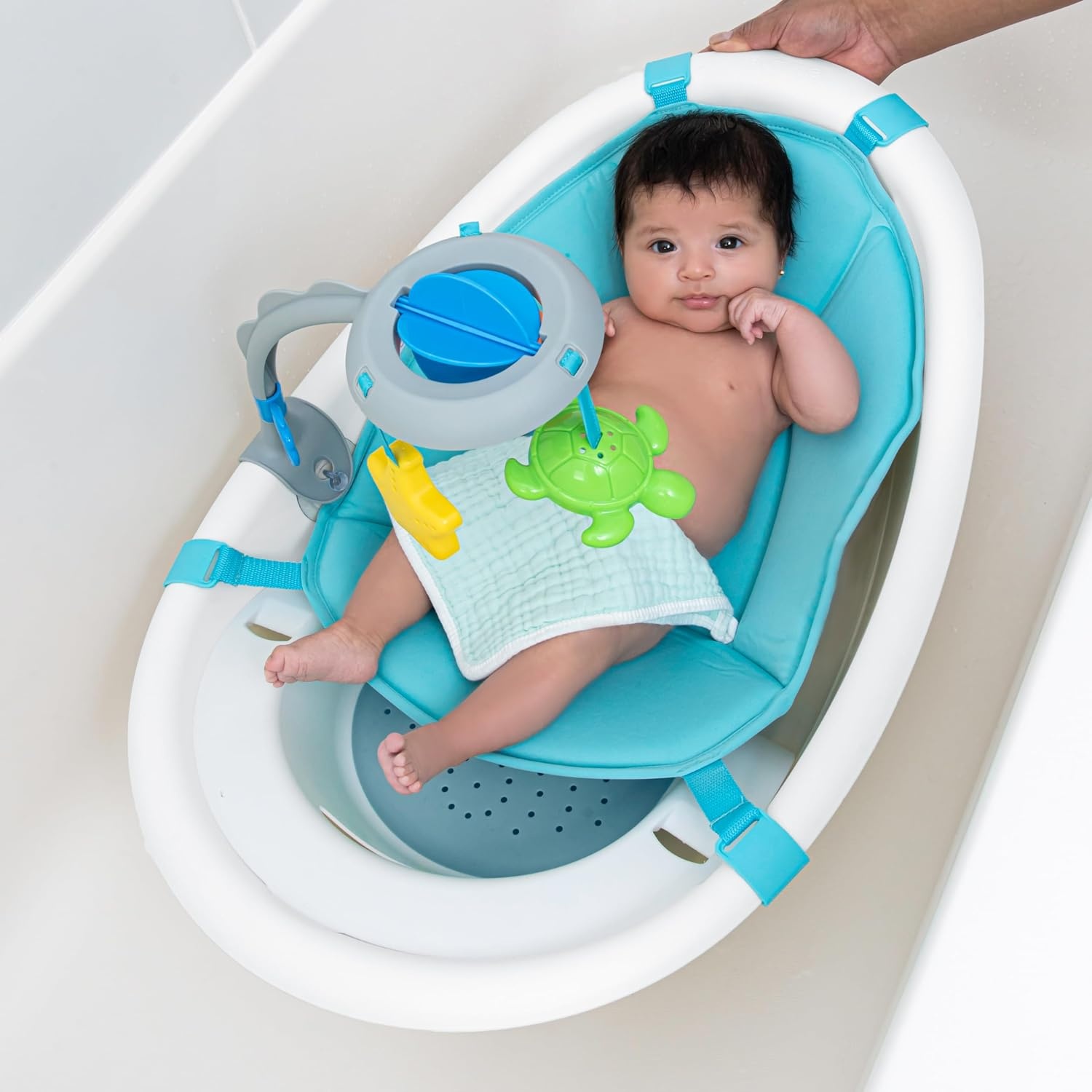 image:imageIngenuity Gentle Support MultiStage Tub With Toys Newborn to Toddler Adjustable Full Coverage Sling Supportive Seat 0MGentle Support
