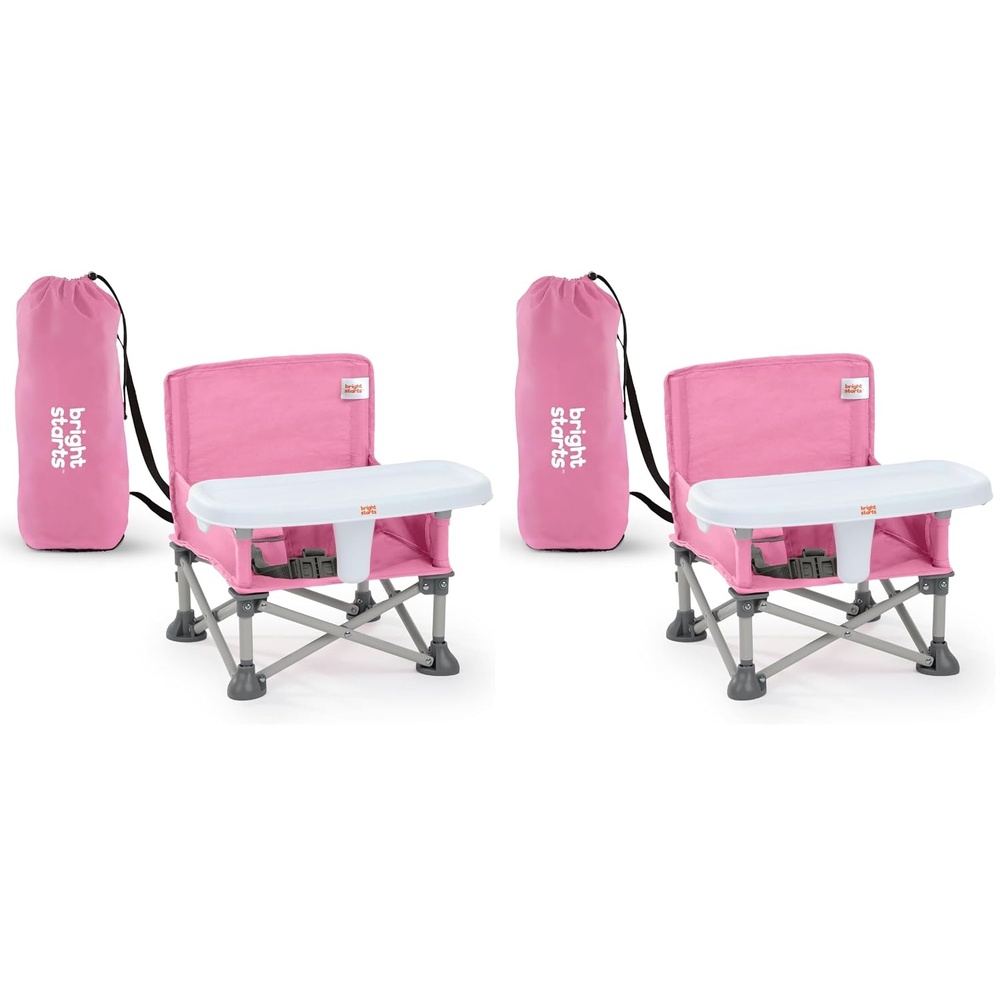 image:imageSummer by Bright Starts Pop N Sit Portable Booster Chair Floor Seat IndoorOutdoor Use Compact Fold Grey 6 Mos 3 Yrs