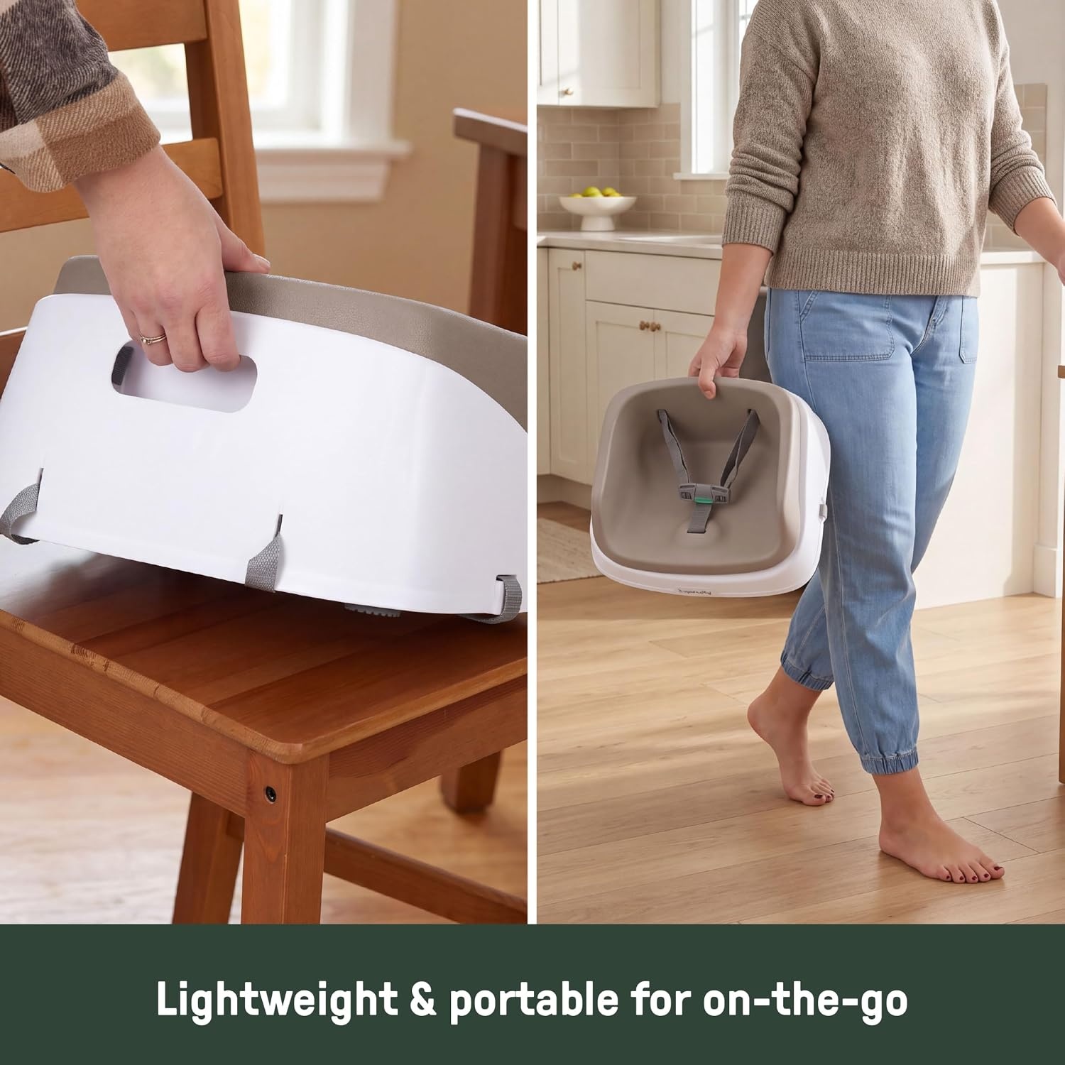 image:imageIngenuity SmartClean Toddler Booster Seat for Dining Table with 3Point Harness Straps Pinkoat