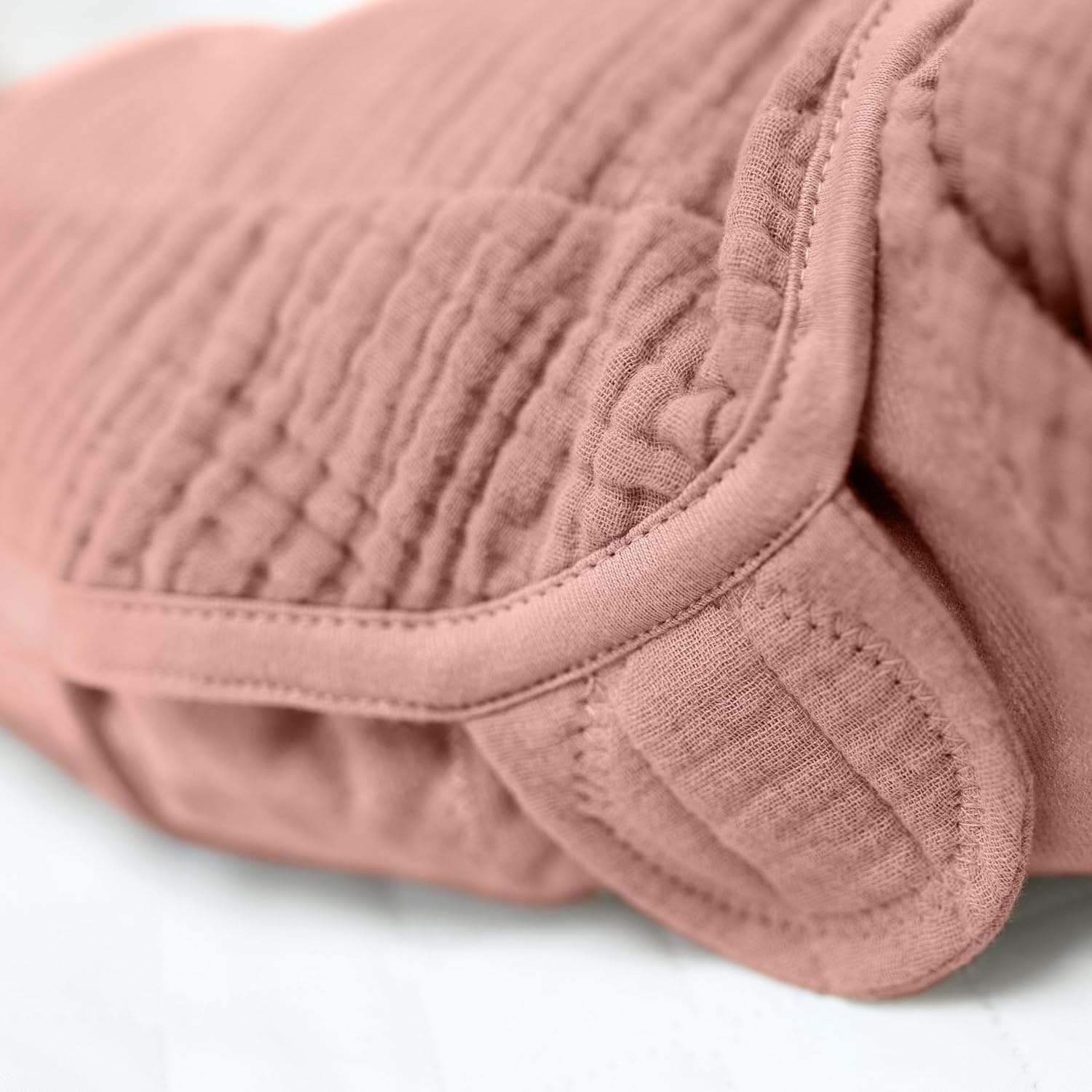 image:imageIngenuity SwaddleMe 100 Cotton Muslin Original Baby Swaddle Blush Stage 1 Pack of 4Stage 1