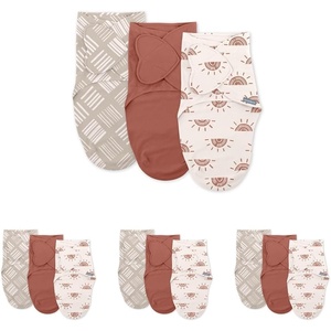 Ingenuity SwaddleMe Monogram Collection Baby Swaddle Blanket, Rising Sun, Stage 1 (Pack of 4)(Stage 1 (Pack of 4))
